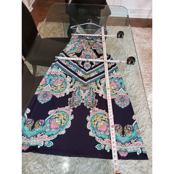 John Paul Richard Womens Multi Floral Backless Wide Strap Long Maxi Dress Size S - Picture 4 of 12